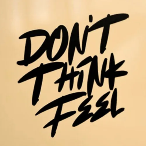 Alternative view of 🇯🇵Don't think feel Cutting sticker (square)🇯🇵