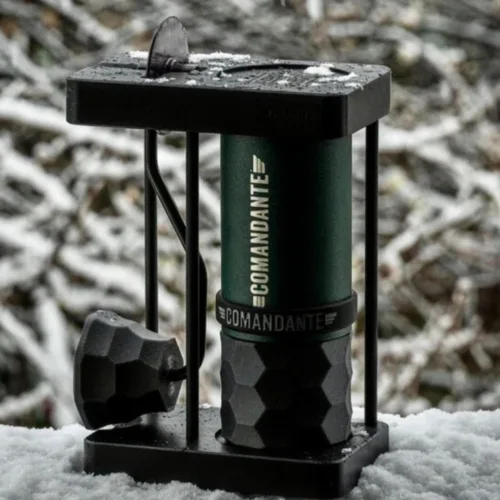 Alternative view of 🇯🇵JHAT Coffee grinder stand for Comandante C40,C60 "Teak"🇯🇵